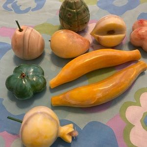 Antique Italian Alabaster Fruit